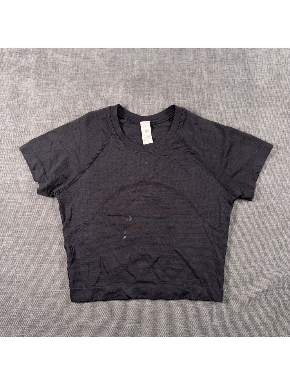 Lululemon Swiftly Tech Cropped Short-Sleeve Shirt 2.0 Size 4, Black